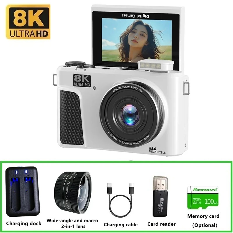 WD300 8K Digital Camera 88MP v - Electronics Gadgets For Home recension och pris