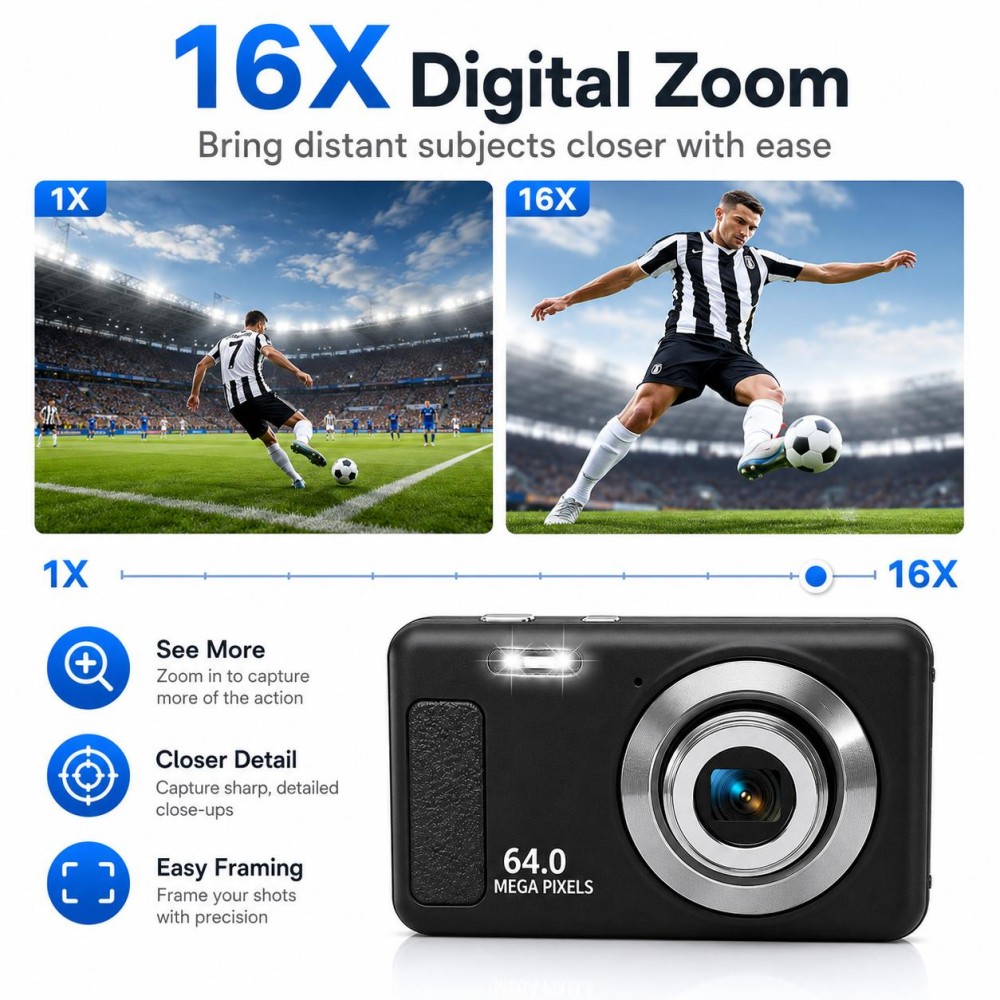 4K Ultra HD Portable Digital C - Electronics Gadgets For Home recension och pris