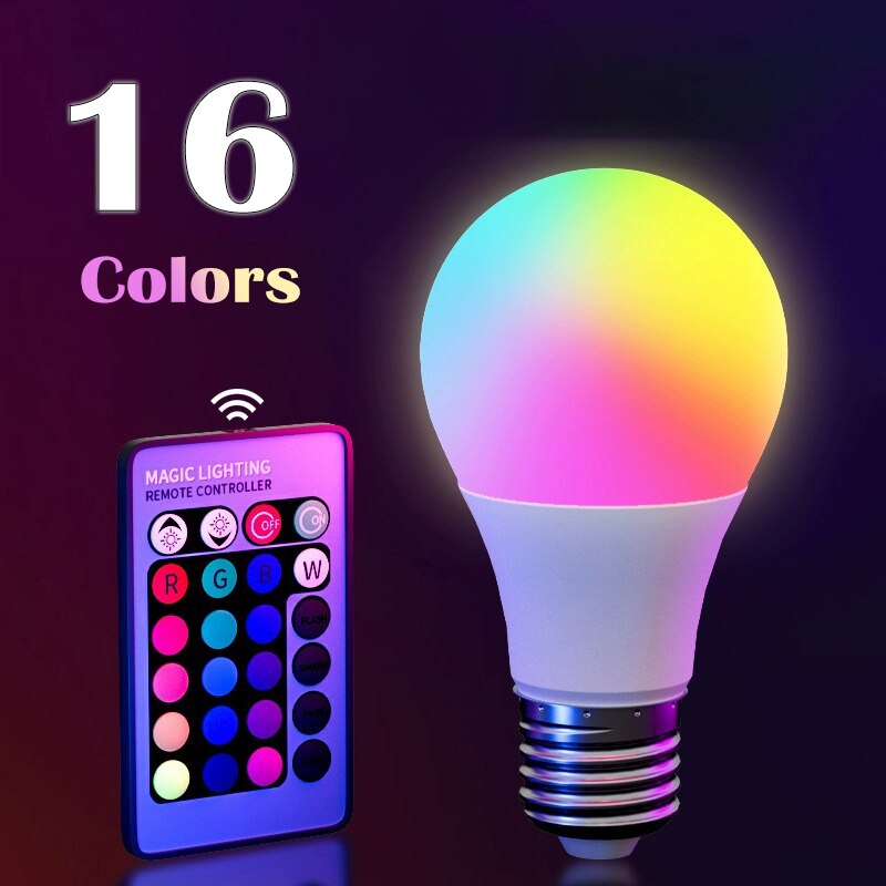 E27 220V 16 Colors RGB Bulb LE - Electronics Gadgets For Home recension och pris